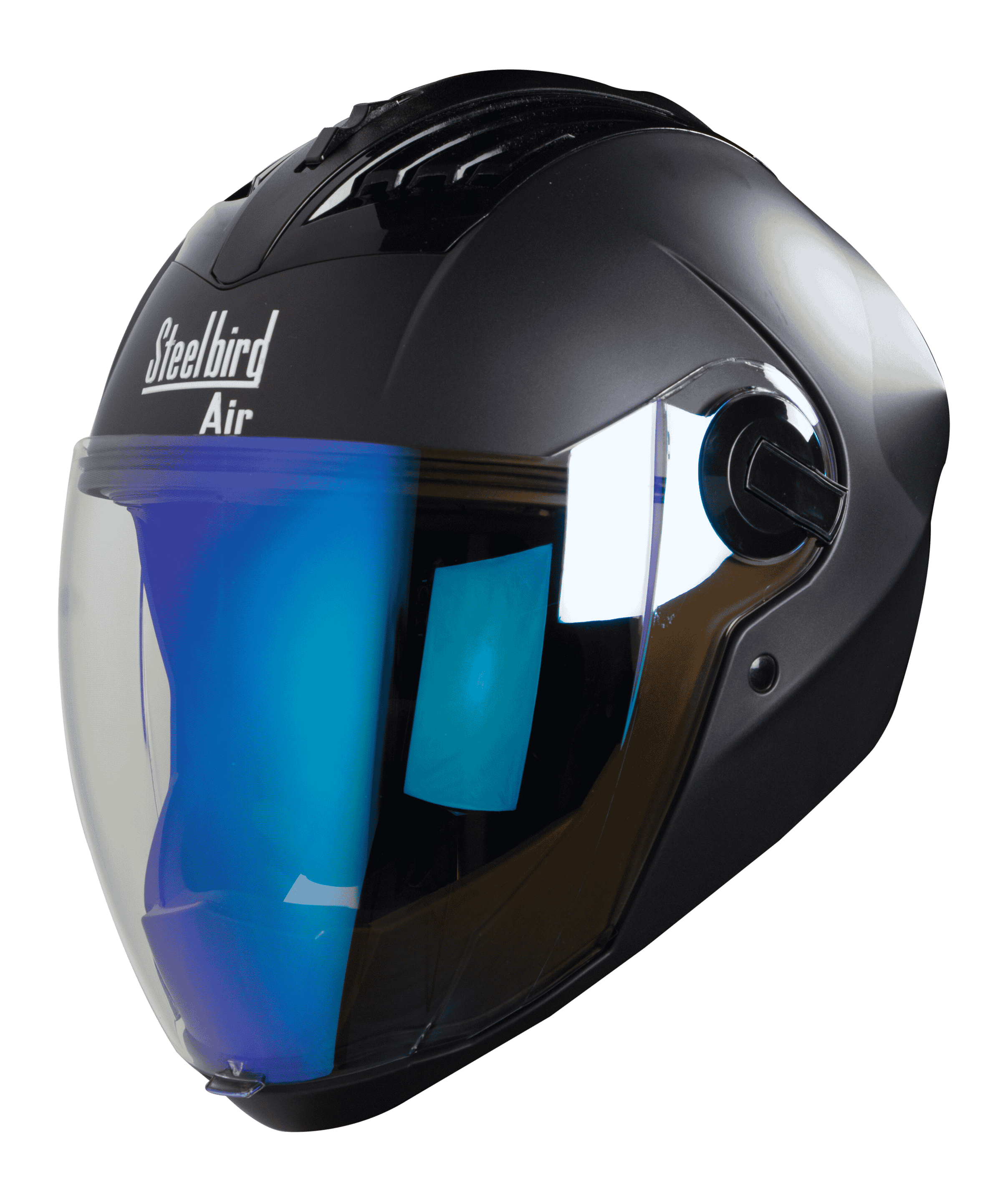 SBA-2 Night Vision Mat Honda Grey With Blue Visor ( Fitted With Clear Visor  Extra Blue Night Vision Visor Free)